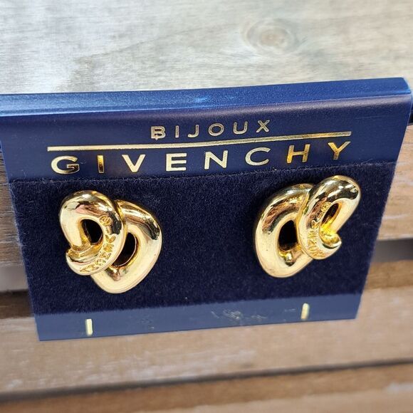 Authentic Givenchy  GOLD PLATED Clip On Earrings NEW AND GIFTABLE - Picture 5 of 10